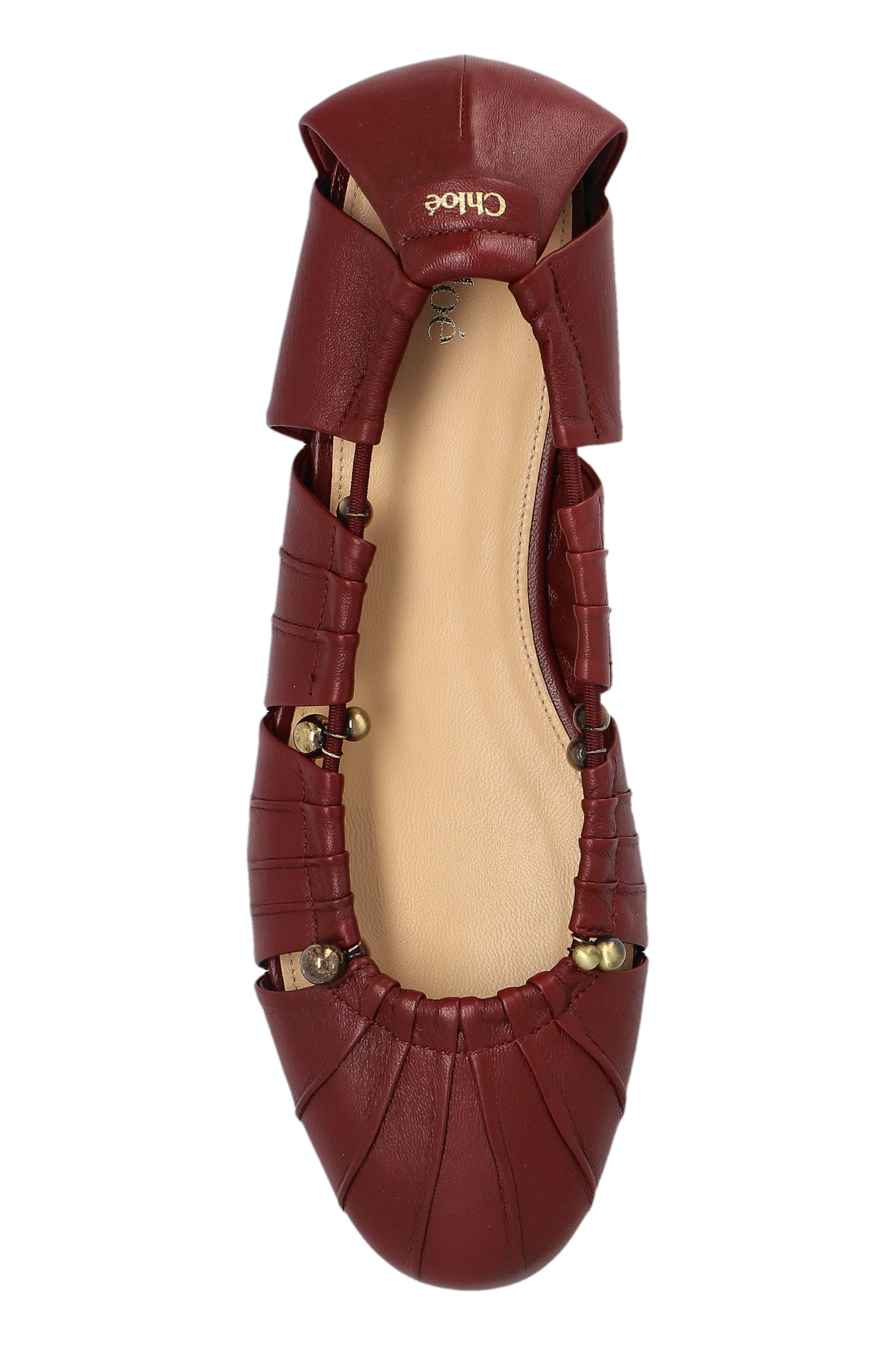 Burgundy Ballet Flats Luna Chloé - Vitkac France